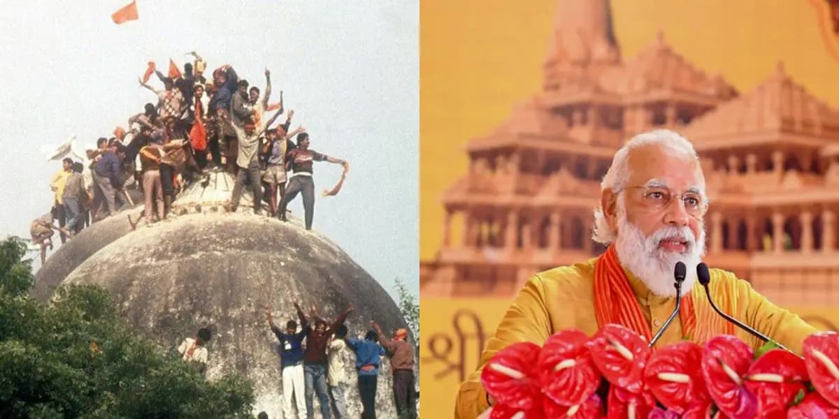 PM Modi inaugurates Ram Mandir at site of demolished Babri Masjid